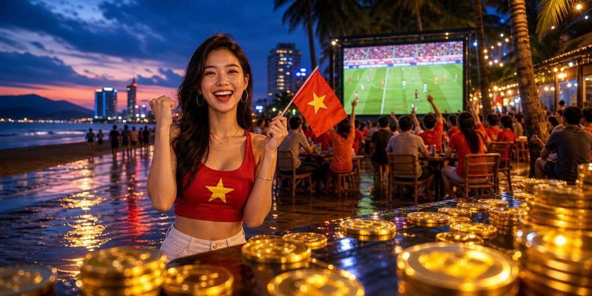 Khu vực giải trí và casino bên bờ biển Đà Nẵng về đêm